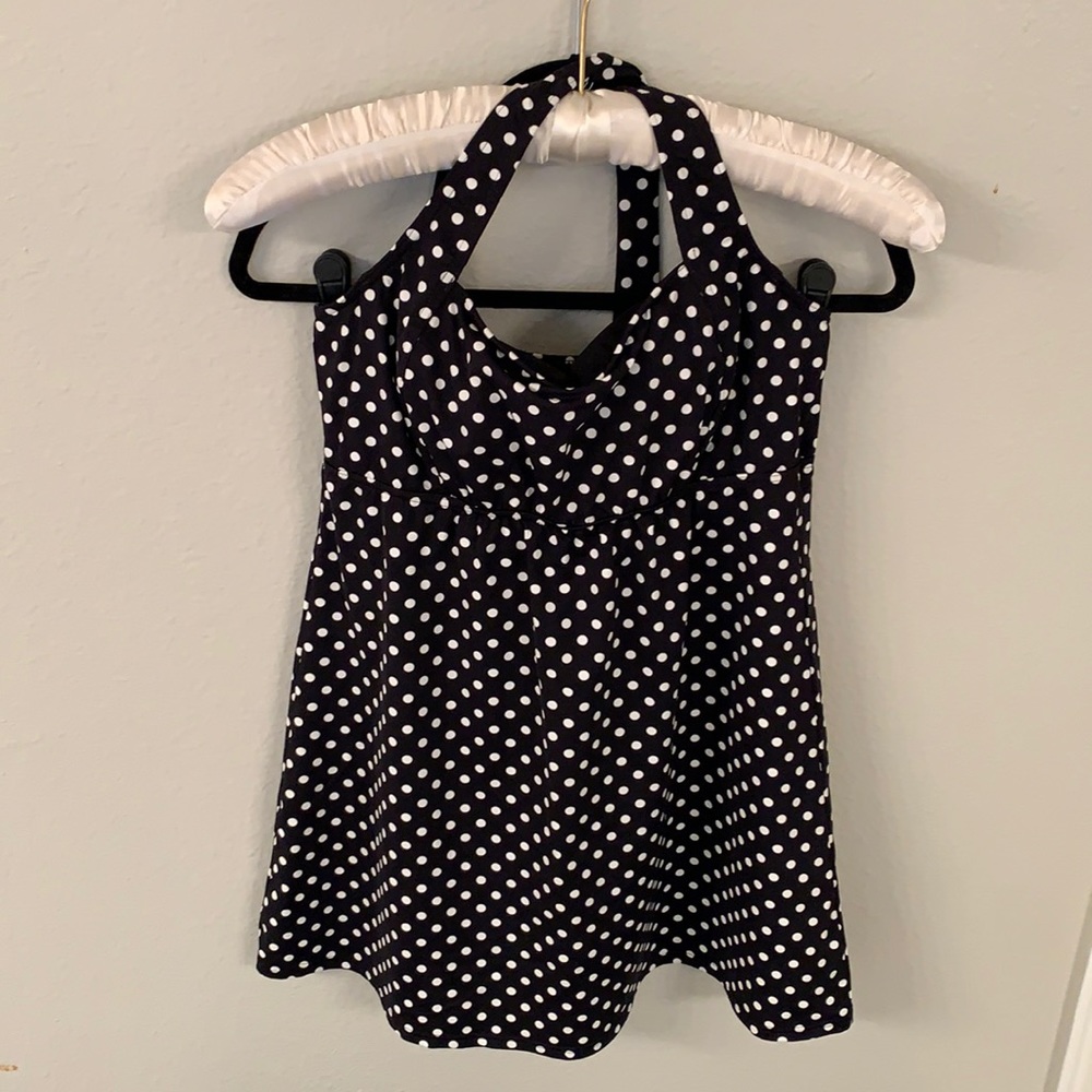Lands’ End 6DD halter dresskini like new